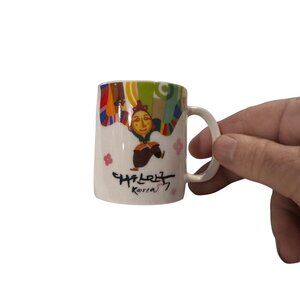 Starbucks 2016 Korea Mini Mug With Colorful Mask Dance Design 3 Oz